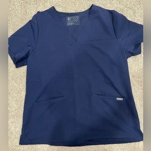 Women’s Navy Figs 3 Pocket Scrub Top